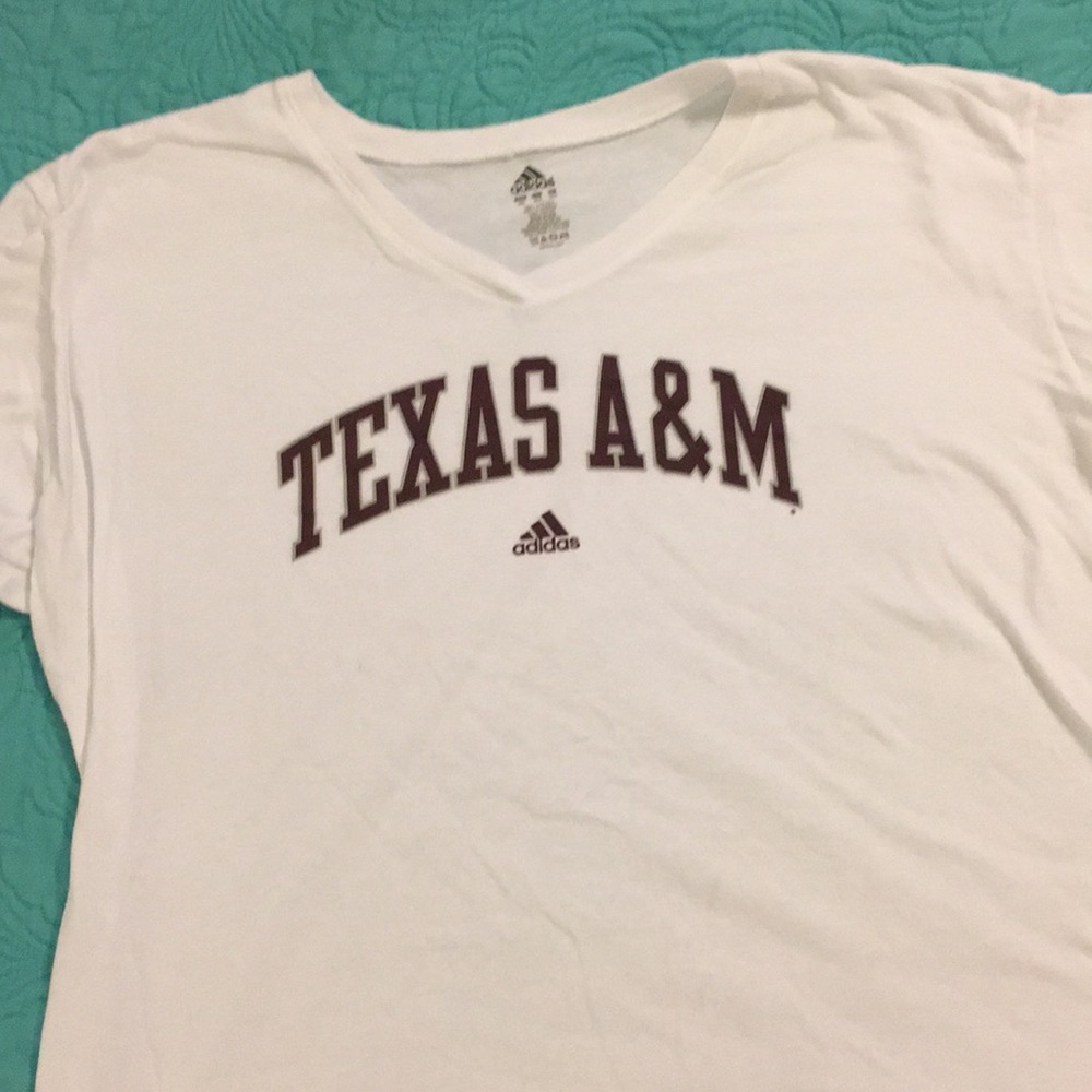 Texas A&M White Long Sleeve Shirt (Size 2XL)
